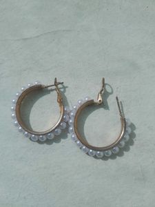 Pearl Hoop Earrings