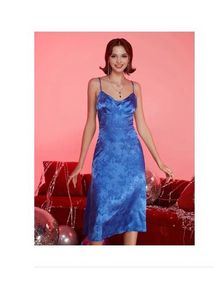 Elegant Blue Midi Dress