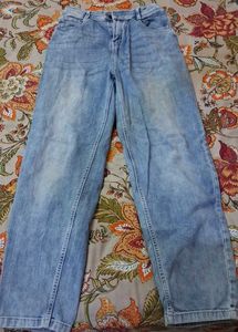 Blue denim jeans