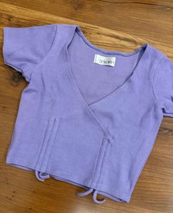 Lilac Ribbed Crop Top 💟