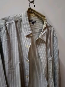 Full Sleeve Shirt From Zovi L Green White Strips