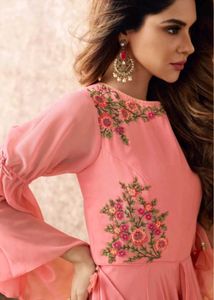 Elegant Pink anarkali gown