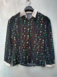 New With Tag Korean Cute Star Prints Shirt
