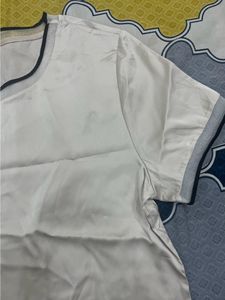beige satin top