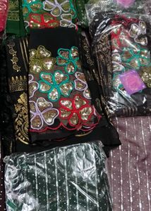 Wow!..😍Combo 2 New Chiffon Saree With Blouse