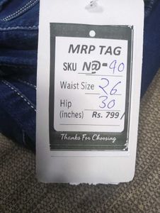 N@90 Size-26 Cargo Denim Jeans