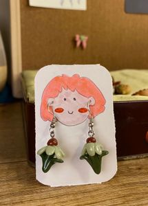 Cute Floral Drop Earrings