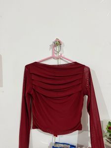 Maroon Long Sleeve Top