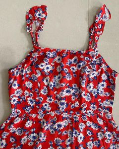 FOREVER 21 Coral Printed A-Line Dress