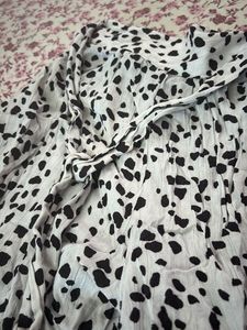 Spotted Print Wide Leg Pants