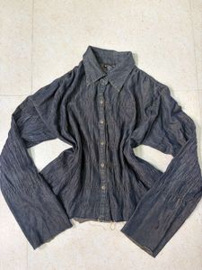 Y2K grunge denim  top🕸️🕷️