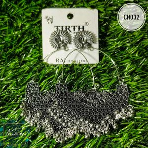 Boho Silver Hoop Earrings