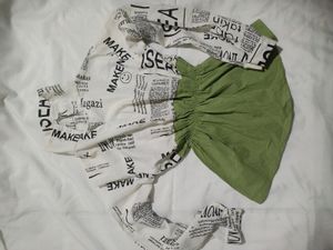 Newspaper Print Y2K Crop Top With FREE GIFT