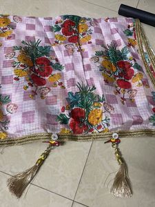 Printed  Linen kota Saree