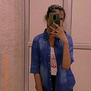 Denim Shirt +denim Ripped jeans