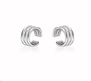 Silver Triple Band Ear Cuffs