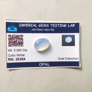 5.060 Cts. Natural Original White Opal Gemstone