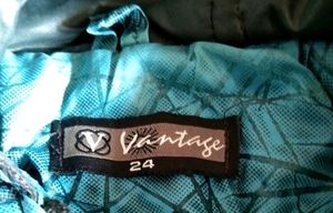 Warm Blue &amp; Black Hooded Jacket