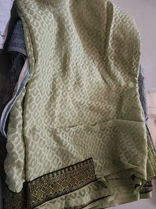 Silk Plain Comfortable Green Saree