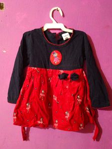 Ballerina Print Baby Dress