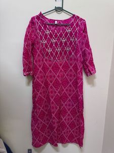 Pink Printed Kurta set
