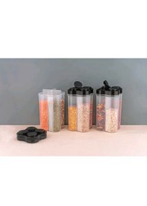Plastic Grocery Container-2500ml (Pack Of 4)