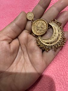 Metal Yellow Drop Earring