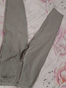 Gray Denim Pants