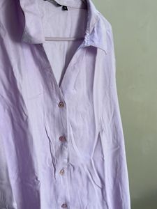 Lilac Oversized Button-Up