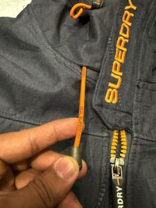 Superdry Black &amp; Orange Windtrekker Jacket
