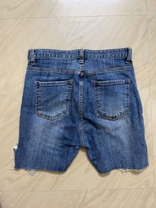 Distressed Denim Jean Shorts