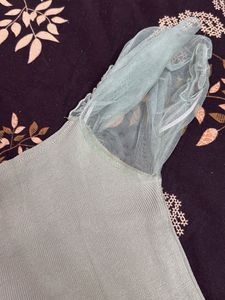 Sage Green Puff Sleeve Top