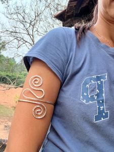 Silver Arm Cuff Bangle