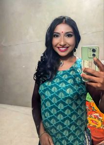 Teal & Gold Leaf Print Kurti With Skirt