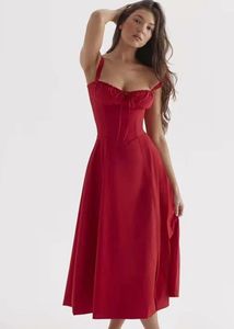 corset red dress