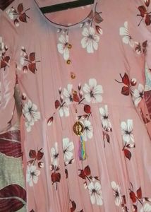 Floral Print Pink Dress