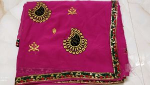 😍💖new Beautiful Pink Saree💖😍