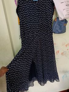Black Print Midi Dress