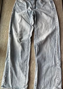Blue Denim Baggy Mom Jeans
