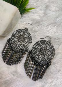 W Brand Cotton Kurta and Statement Earrings Combo