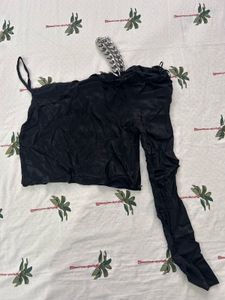 ZARA Black One-Shoulder Top