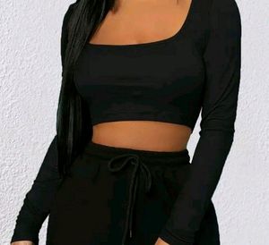 Black Crop Top