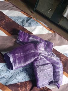 Purple Saree with Blouse