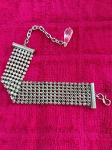 Silver Bracelet With Diamonds