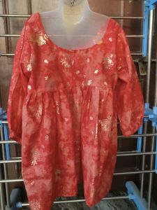 Red &amp; Gold Tunic Top