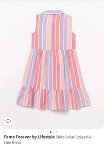 New Fame Forever- Striped A-Line Girls Dress