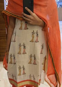 Block Printed Stiched Chudidhar With Duppatta