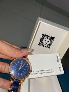 Anne Klein Watch - Blue &amp; Rose Gold