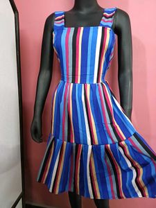 Striped Ruffle Hem Dress