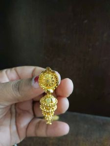 Gold Jhumka Earrings